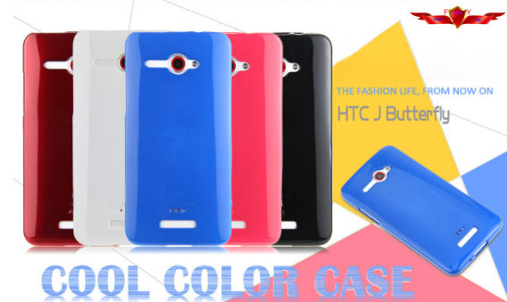 100% Perfect Fit Brand New TPU Cover Case For HTC J Butterfly Multi Color High Quality