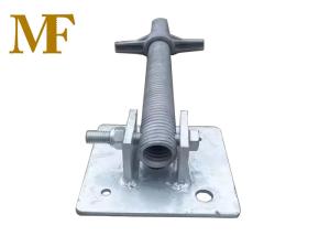 China Galvanized Scaffolding Adjustable Screw Jack With Swivel Leveling Base Plate on sale