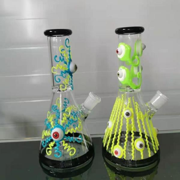 Buy 15" Statuesque Tall Ice Smoking Pipe Bongs Straight Glass at wholesale prices