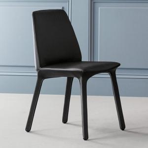 Bonaldo Flute Leather Fiberglass Dining Chair Designed By Mauro Lipparini