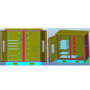 Two Bay IP55 33U Outdoor Telecom Cabinet