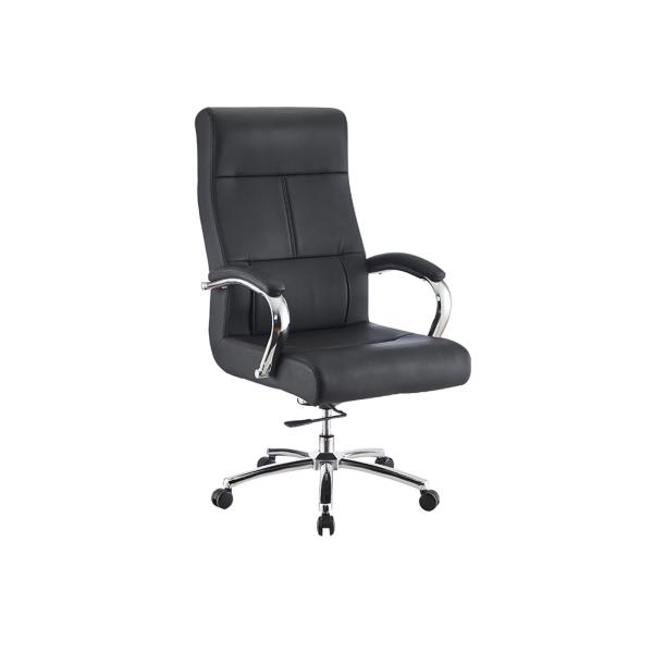 Buy Mobile ISO9001 49cm Leather Desk Chair With Arms at wholesale prices