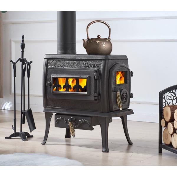 Wood Burning Real Fire Fireplace European Style Retro Cast Iron Wood Burning