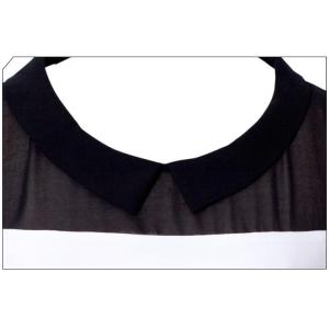 Ladies Scoop Neck Short Flared Dresses , Sleeveless Casual Dress