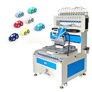 FuLund factory 12 18 24 colors fully Automatic rubber Pvc Label Logo Patch Case Making Silicone Dispensing machine