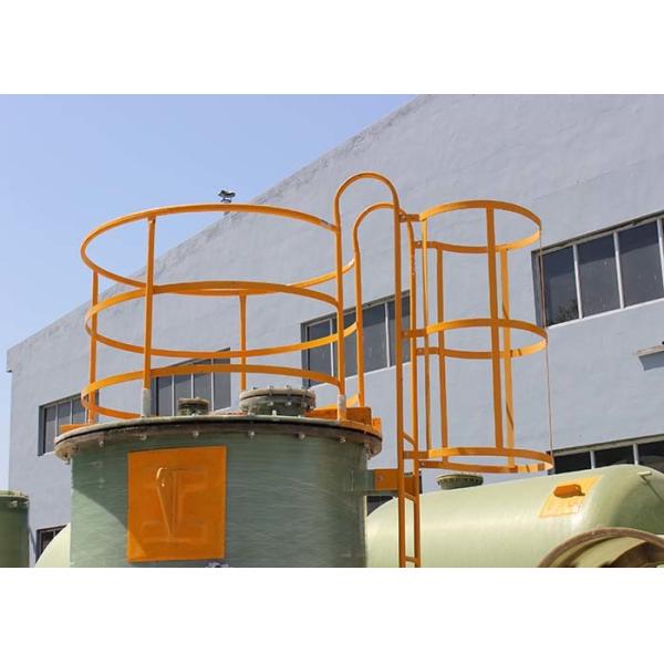 2.5m3 Green Cylindrical FRP Horizontal Tank For Water Purification