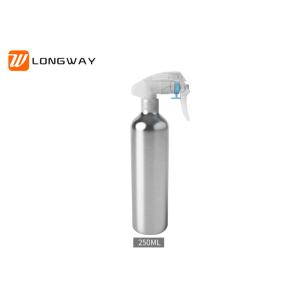 Aluminum fine mist trigger spray bottles round empty cosmetic industrial