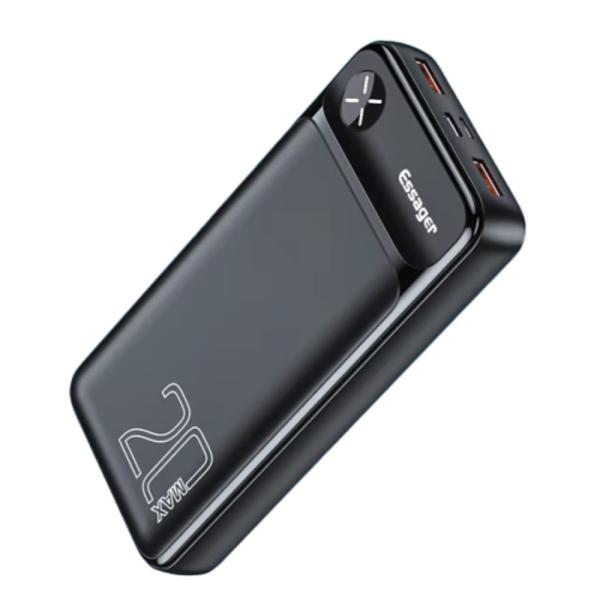 Buy Essager Latitude Portable Power Bank Charger 20000mAh 3 Output 2 Input at wholesale prices