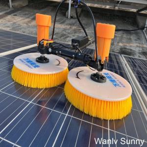 Effective Double-Disc Head Rotary Brush for Maximum Solar Power Generation