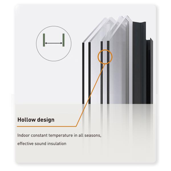 Double Glazed With Hurricane Impact Glass Swing Aluminum Horizontal Hanging Picture Window