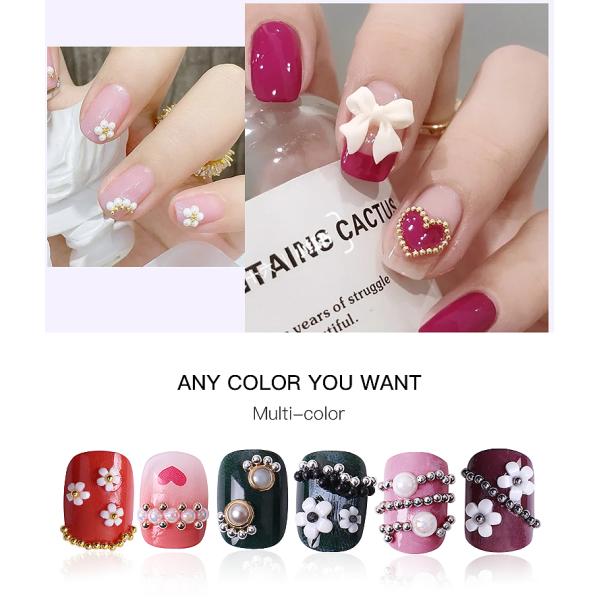 Mini Caviar Metal Stainless Steel Bead 3D Nail Art nail charms in bulk Decoration Golden Silvery Rose Gold Ball