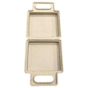 Customized Eco-friendly Paper Pulp Box Packging Tray Brown Color With Dry Press