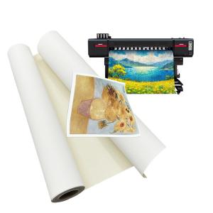 Printable Waterproof 220gsm Polyester Canvas Rolls For Giclee Art Printing