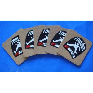 Quality Nature Cork Coaster with silkscreen logo, good for heat insulation for sale