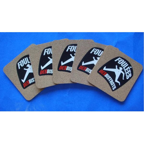 Nature Cork Coaster with silkscreen logo, good for heat insulation
