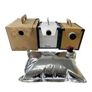 Aseptic 1L 2L 3L 5L 10L Wine Bib Bag In Box Dispenser With Tap