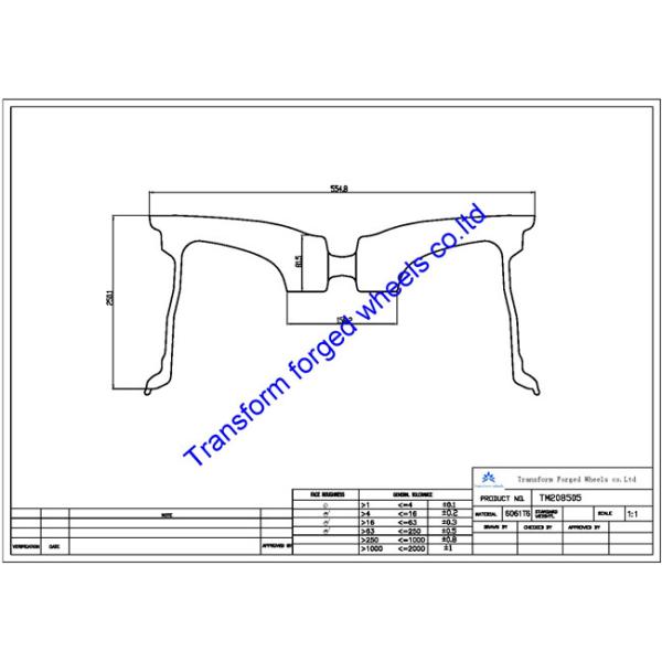 TM208505 20X8.5 inches forged wheels monoblock wheels blanks Dimple style barrel and rims