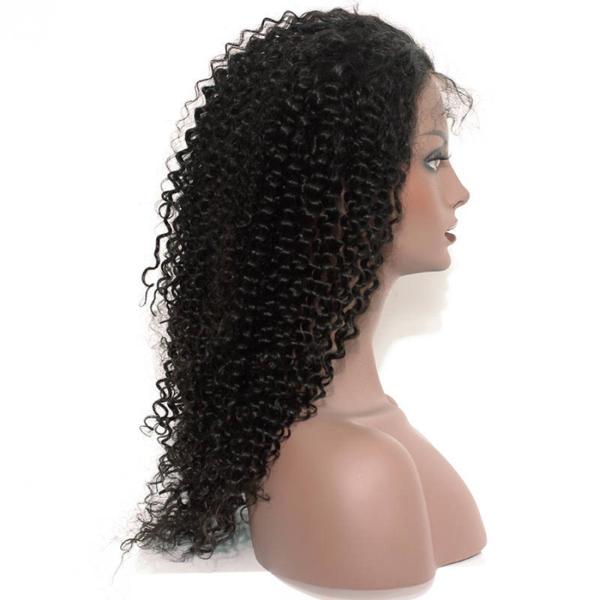 Kinky Curly Long In Lace Front Human Brazilian Hair Wigs For Black Lady