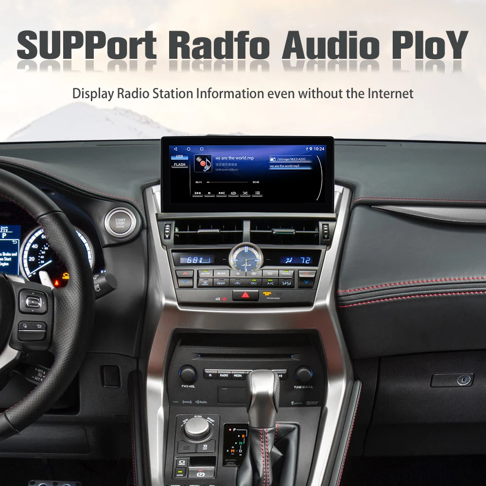 Viknav Car Radio For LEXUS NX (2018-2020)12.3 inch Touch Screen Wireless Carplay GPS Navigation LCD Display Screen