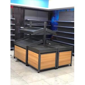 Customized Colors Fruit Display Shelf Single Sided Supermarket Rack