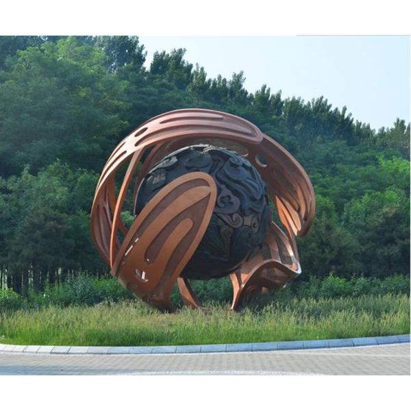 Handmade Lawn Outdoor Bronze Sculpture , Cast Bronze Garden Sculpture