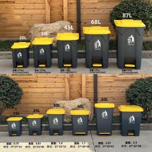 High Quality Kitchen Recycling Trash Bins Rectangular Waste Bin With Foot Pedal