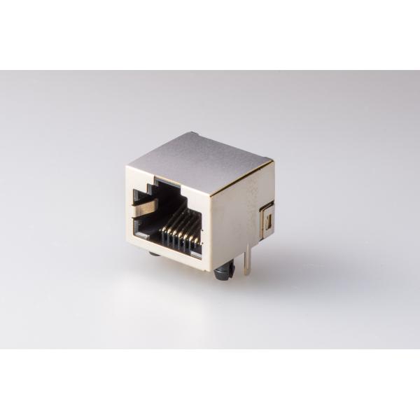 90 Degree RJ45 Connector Without Led , RJ45 Modular Jack 1 X 1 Emi Tab-Up