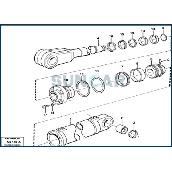 VOE 11990396 VOE11990396 Lifting Cyllinder Seal Kit For L180 / L180C SUNCARSUNCARSUNCARSUNCARVOLVO 0
