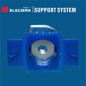 Galvanized Steel Channel Strut Cone Nuts Squeeze Tab With Plastic Wing