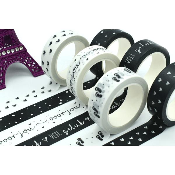 Buy Black White 65g Masking Washi Tape For Beautification at wholesale prices