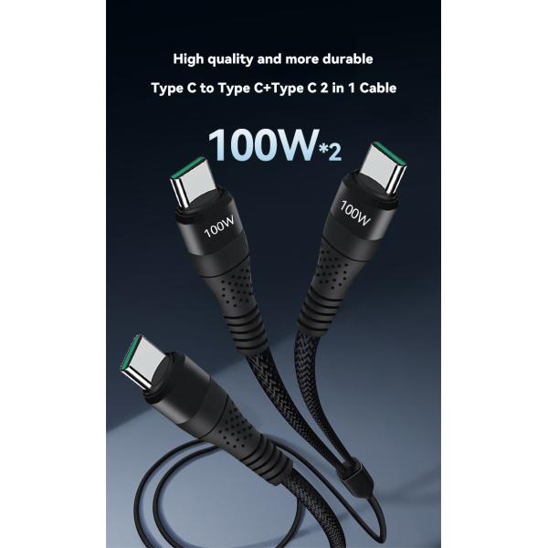 5A 100w USB Type C to Lightning Cable for iPhone 12/11/XS/XR/8/7/6 MFI Certified 6ft Nylon Braided Fast Charge and Sync