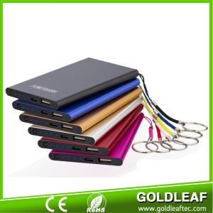 2016 hot selling power bank metallic casing with keyring 4000mah