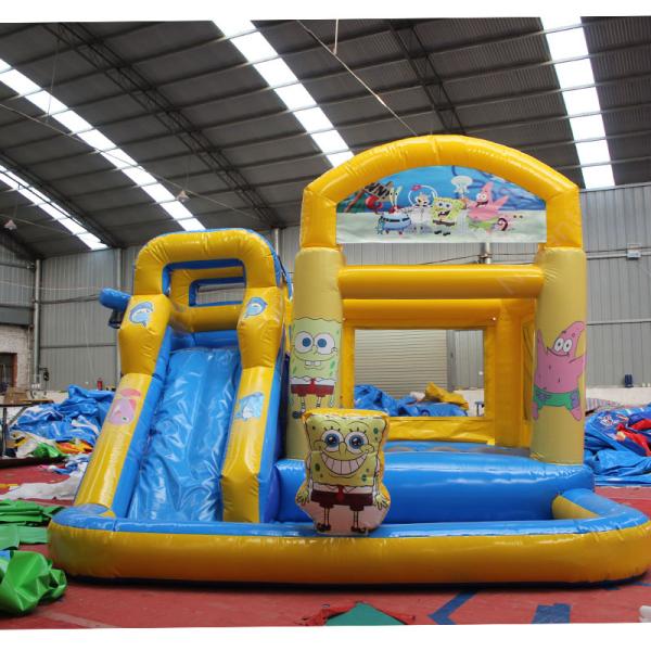 Custom Logo Printed Inflatable Bouncer and Slide Combo for Outdoor Activities