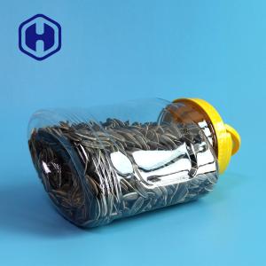 Nuts Kernels Oval Bpa Free Plastic Food Packaging Jar 1150ml With Lid Handle