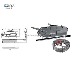 Portable Hand Operated Wire Rope Winch Tirfor with 3.2 Ton Capacity and 20M Max