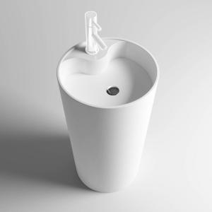 Quality Solid Surface High Toughness Freestanding Bathroom Basin for sale