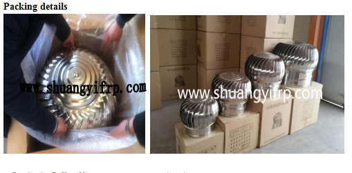 2-11.3kg Wind Driven Whirly Bird Turbine Fan for Roof Mounting Warehouse Ventilation