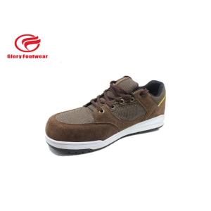Brown Rubber Sole Sport Safety Shoes For Climbing / Hiking With 200J Steel Toe