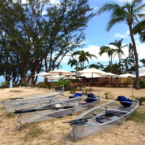 Buy High Stability Clear Plastic Kayak With Paddle / 2 Man Plastic Boat at wholesale prices