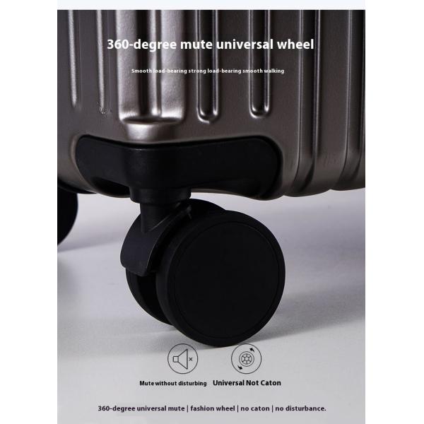 Unisex Multifunctional Carry-On Luggage with Silent Spinner Wheels ABS PC Material USB Hooks Lock TSA Lock Gender Unisex