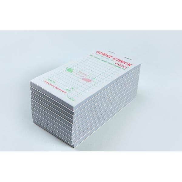 CT-803SP English Restaurant Paper Guest Check Black Ink 2 Column Check for Cafe