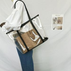 Transparent Bag Women New Trendy Summer Plastic Handbag Single Shoulder Mother