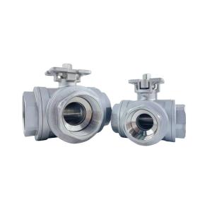 304/316 Stainless Steel Three-Way High Platform/Gland Type Valve for Chemical