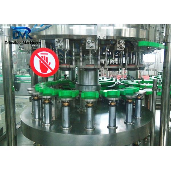 Round Square Glass Bottle Soda Filling Machine 18 Filling Heads 3500kg Weight