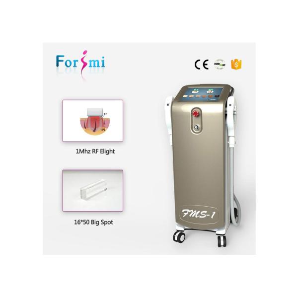 Buy Professional 2 handles Hair removal Skin tightening e light ipl rf beauty equipment at wholesale prices