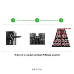 Garden Potential Black Green Roof Tray Functional And Versatile