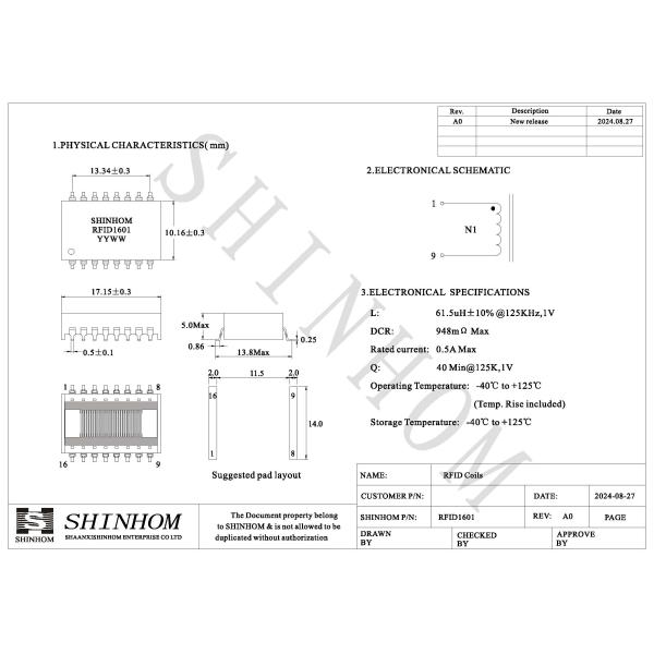 RFID Antenna Coils , SMD Antenna Coils , RFID Coils
