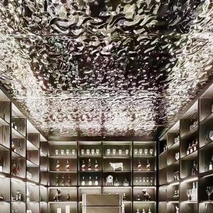 Silver Mirror Water Ripple Sheet Decoration Ceiling ASTM Standard