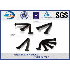 Oxide Black / Plain Railway Fasteners Dive Spike Dog Screw Spikes