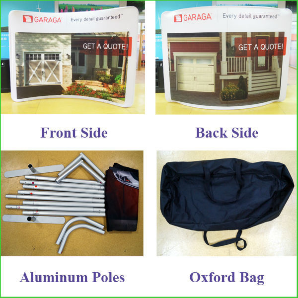 3D MAX Straight Type Tension Fabric Trade Show Displays 244cm X 228cm Graphic